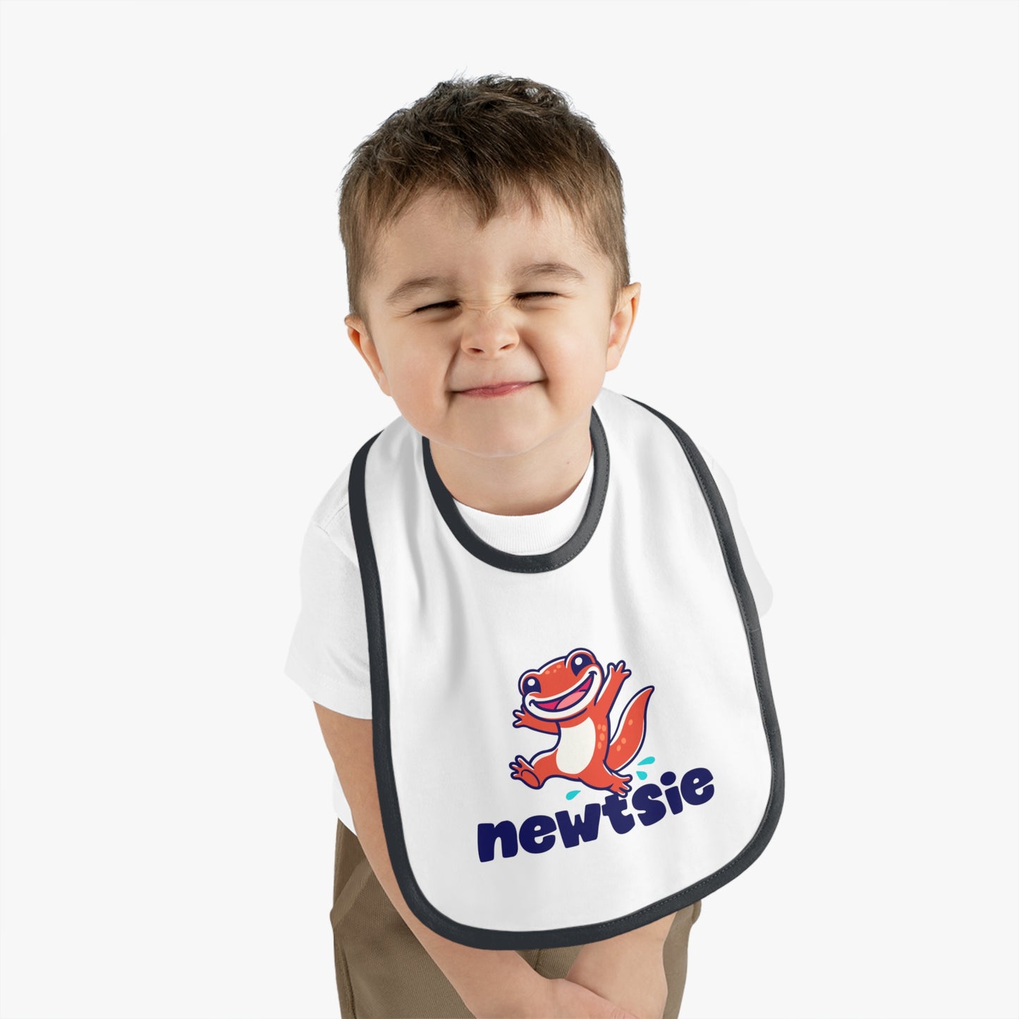 newtsie™ - Baby Contrast Trim Jersey Bib