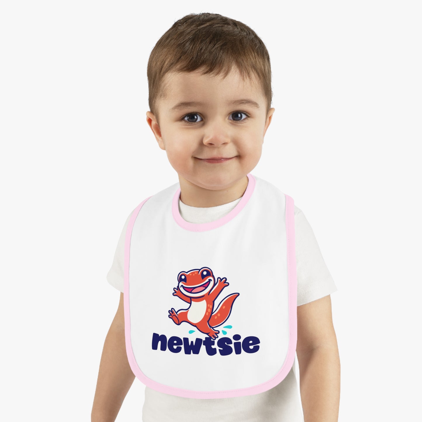 newtsie™ - Baby Contrast Trim Jersey Bib