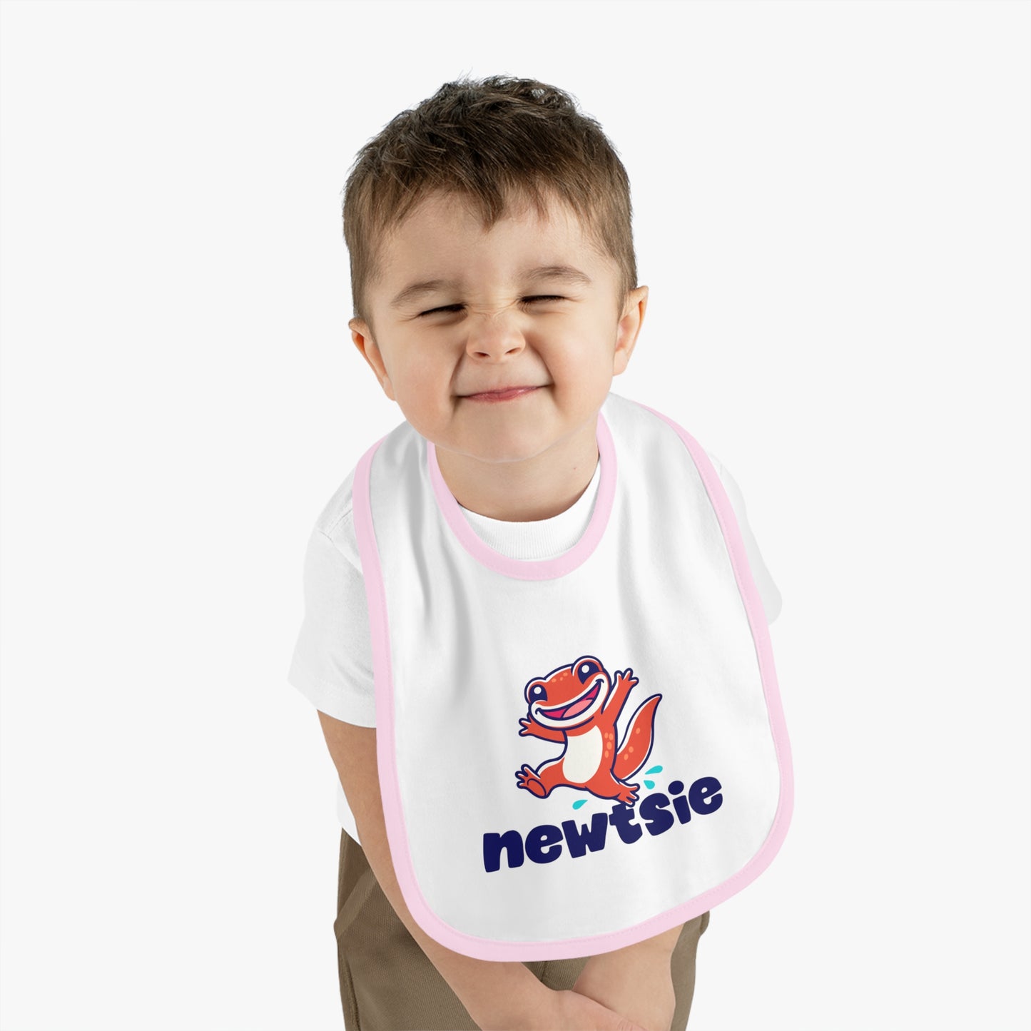 newtsie™ - Baby Contrast Trim Jersey Bib