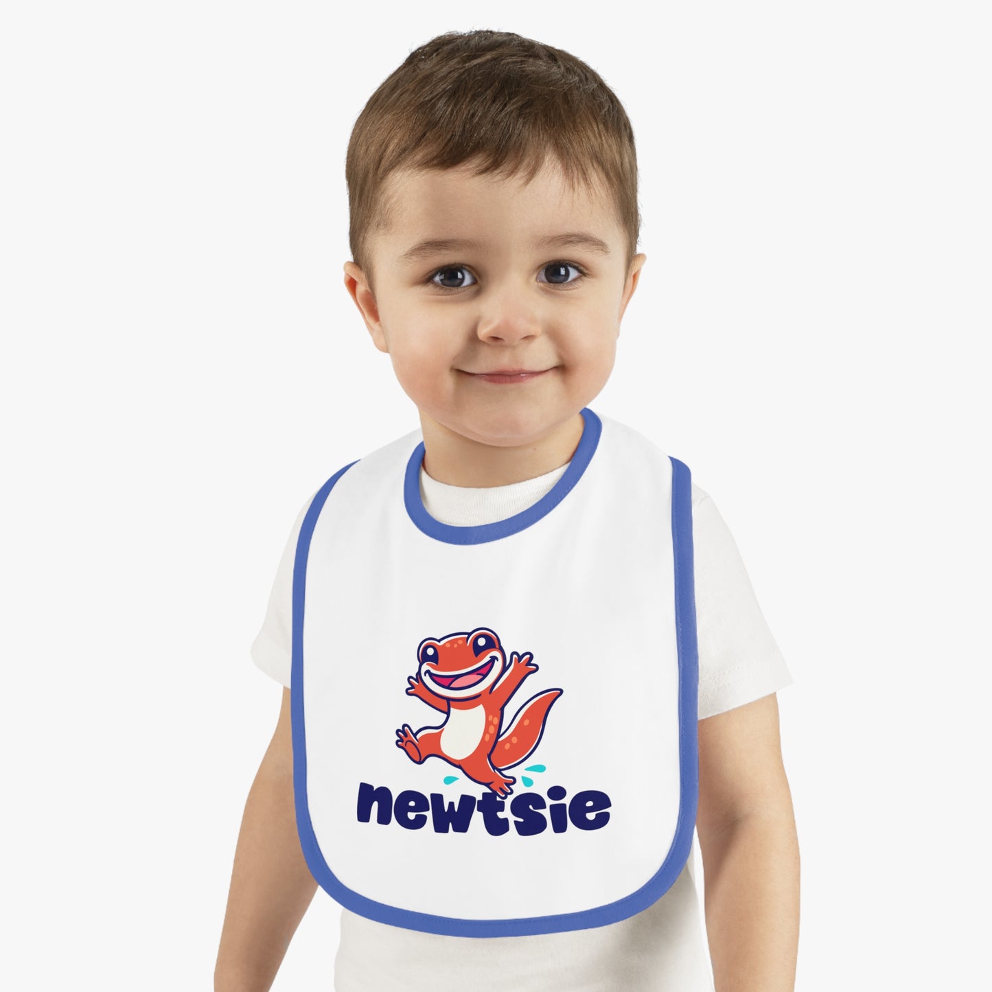 newtsie™ - Baby Contrast Trim Jersey Bib