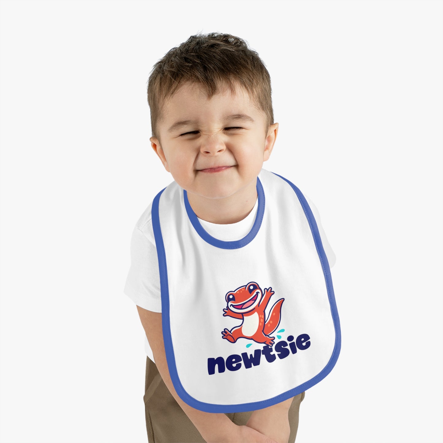 newtsie™ - Baby Contrast Trim Jersey Bib